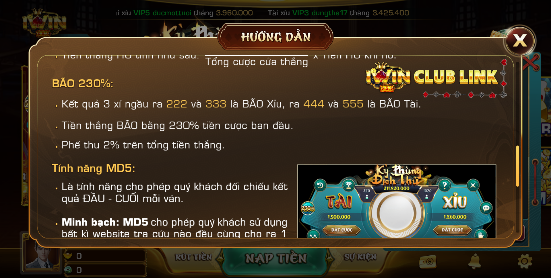 bão 230% trong tài xỉu iwin club